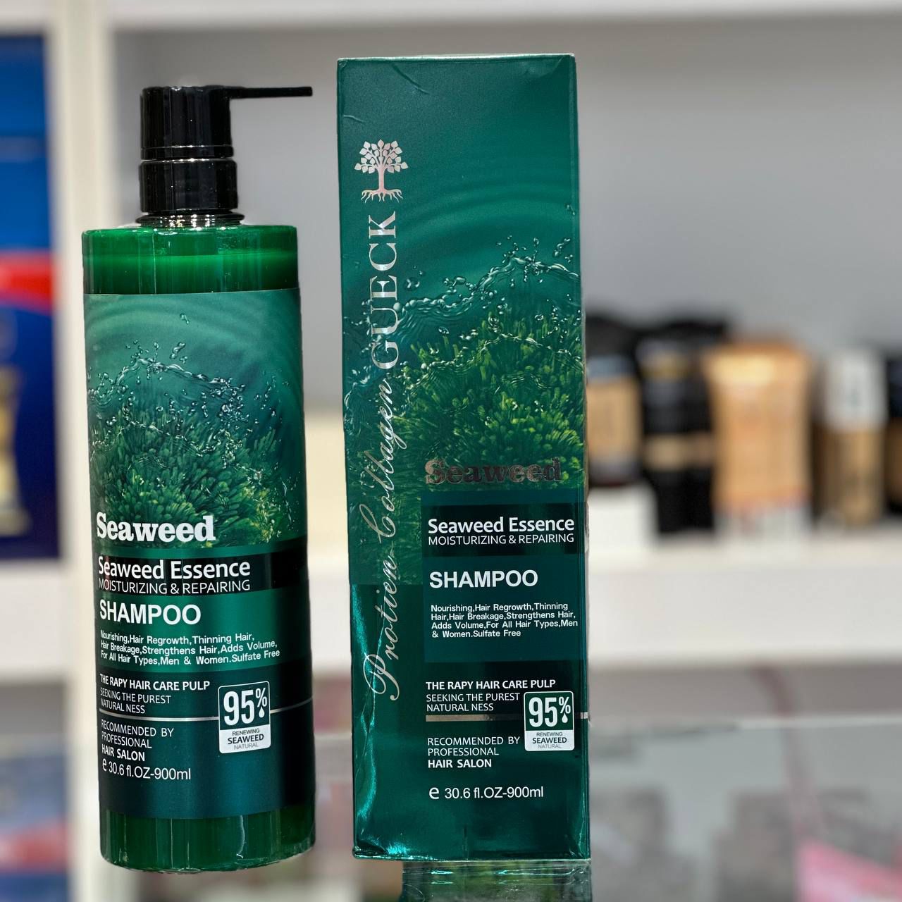 شامپو و ماسک مو جلبک دریایی SEAWEED کراتین ، تقویت کننده و ضد ریزش مو حجم 1000ml اصل