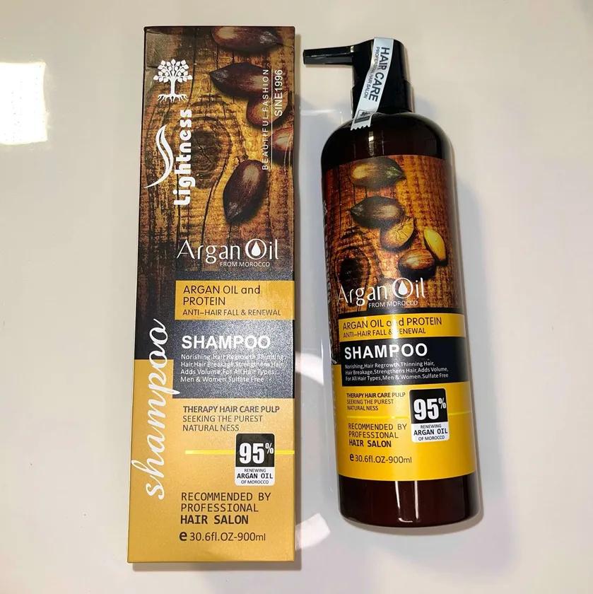 شامپو لایتنس روغن آرگان و پروتئین 900ml | آبرسان و ترمیم‌کننده مو